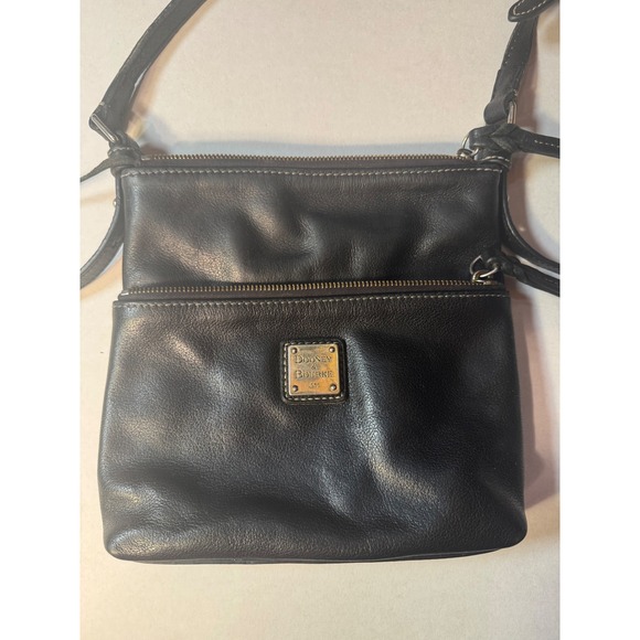 Dooney & Bourke Handbags - Dooney & Bourke Black Leather Triple Zip Crossbody Bag J0392581